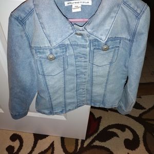 Girls flip sequin denim jacket